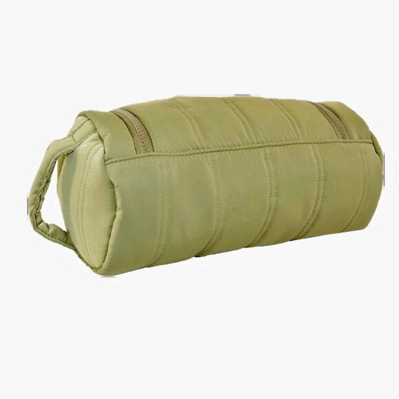 Max Studio Tubular Quilted Nylon Quilted Toiletry Dopp Kit Sage Color NWT $98 - Picture 10 of 10